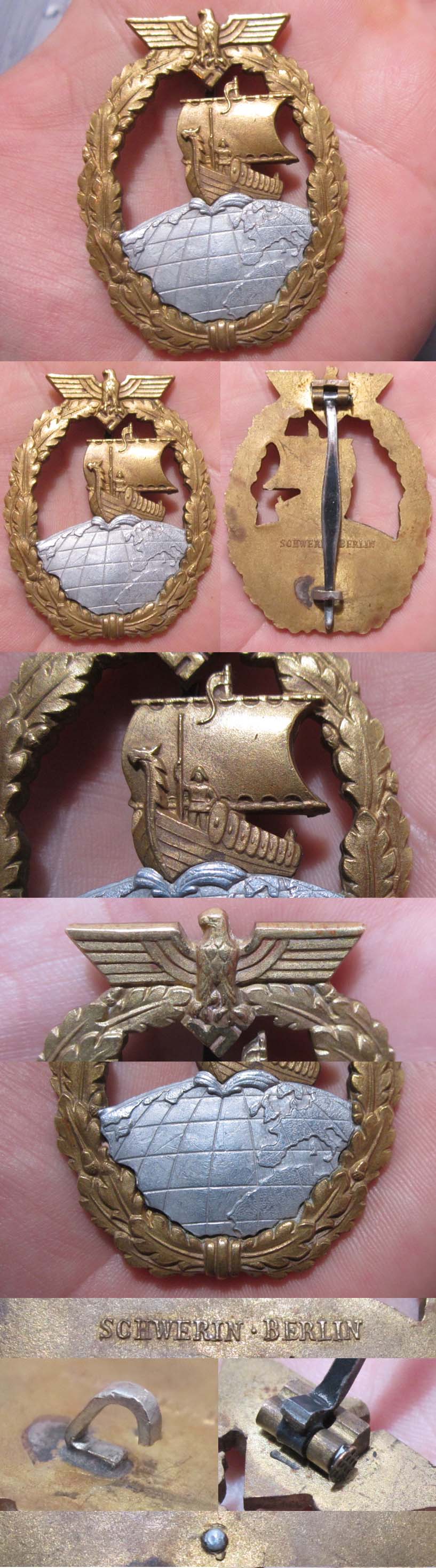 Auxiliary Cruiser War Badge by Schwerin