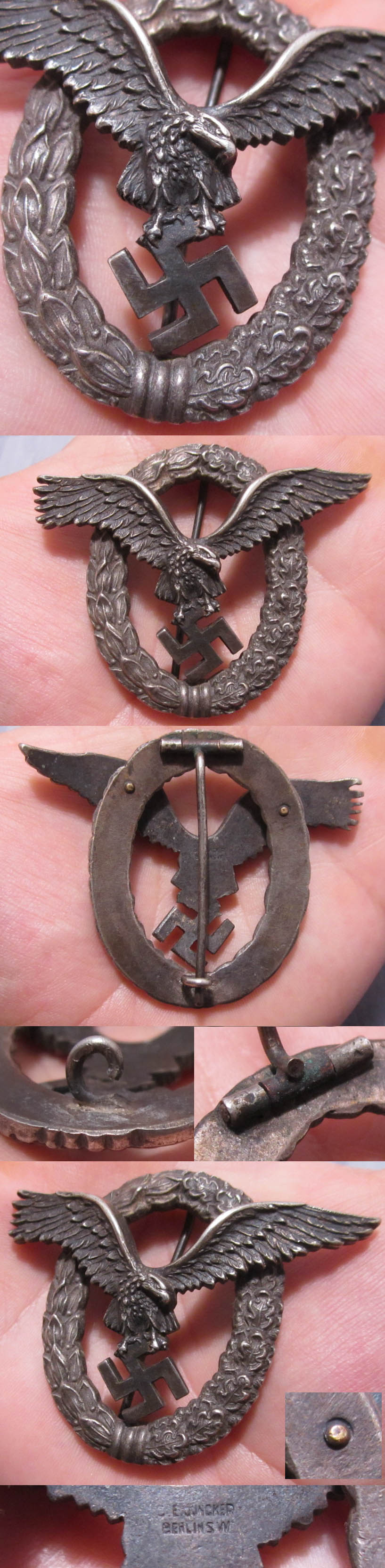 Luftwaffe Pilot Badge by C.E. Juncker (J-2)