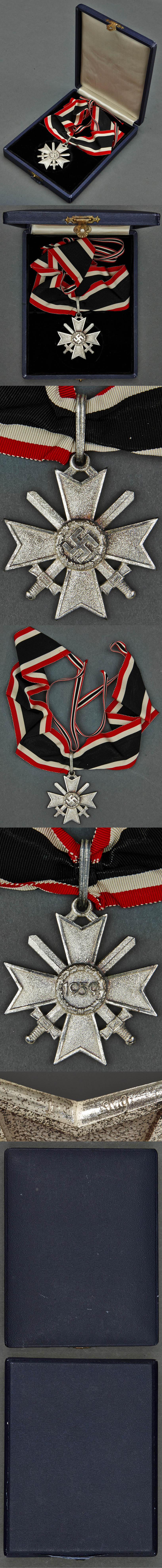 Cased Silver Knight's Cross of the War Merit Cross