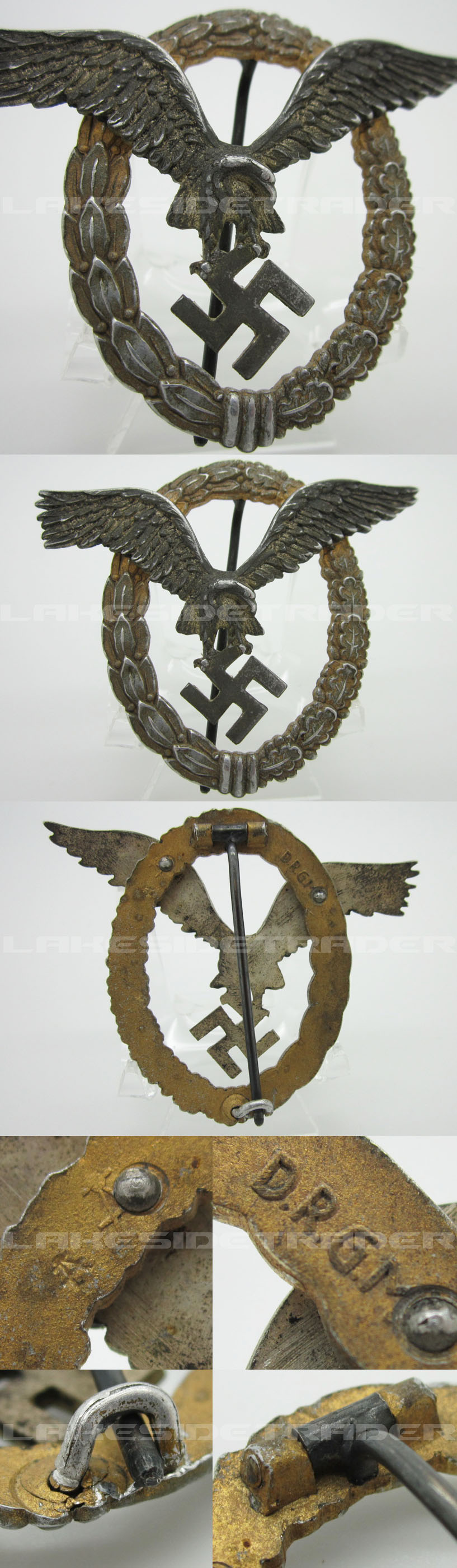 Luftwaffe Aluminum Pilot Observer Badge by Assmann