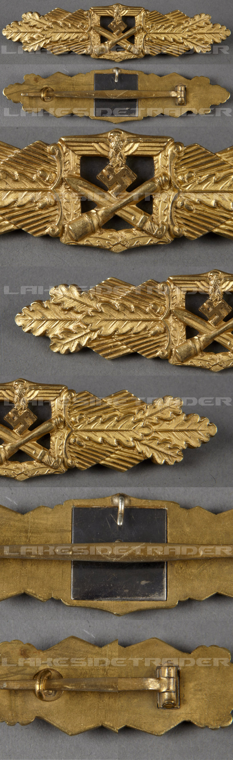 Gold Presentation Close Combat Clasp by Juncker 