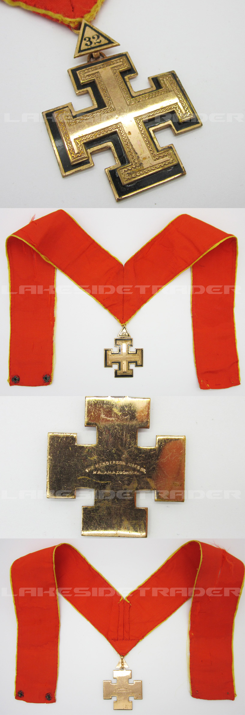 Massachusetts Consistory Masonic Scottish Rite 32nd Degree Jewel
