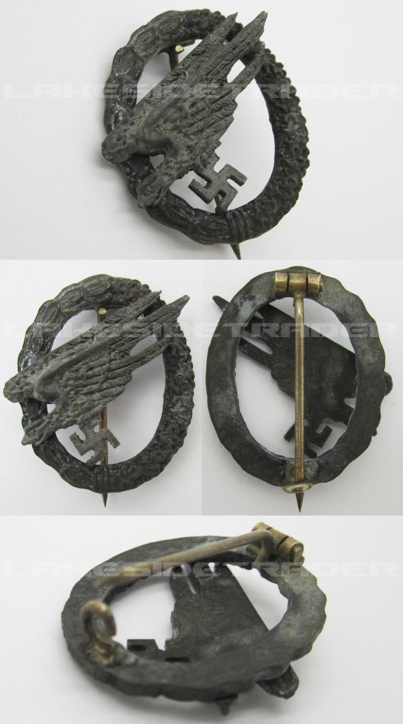 Post-War Miniature Luftwaffe Paratrooper Badge 