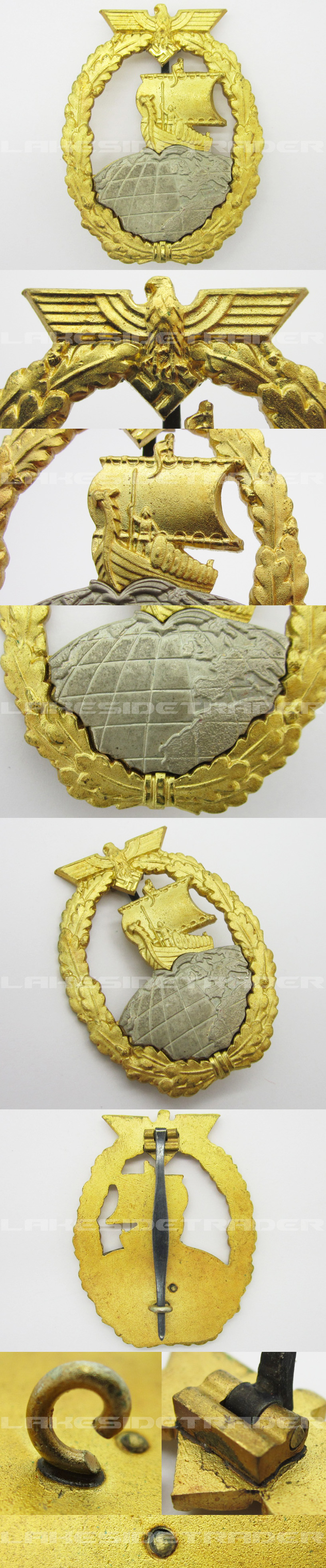 Auxiliary Cruiser War Badge by Juncker