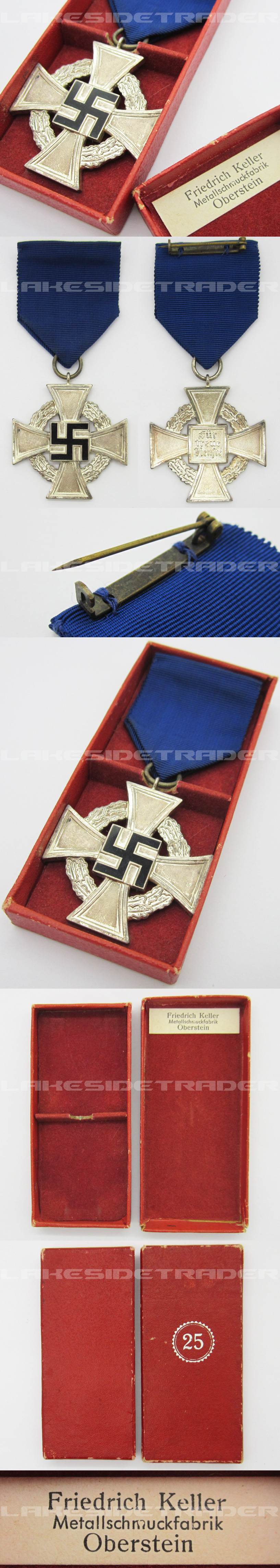 Cased 25 Year Faithful Service Cross