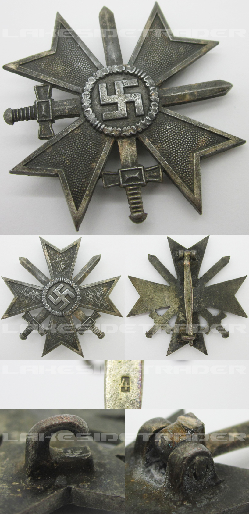 1st Class War Merit Cross with Swords by 4