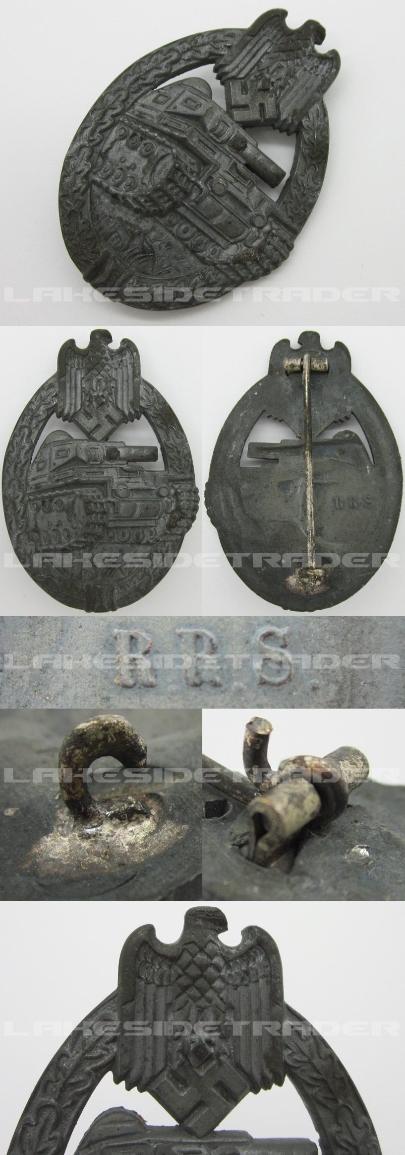 Silver Panzer Assault Badge by R.R.S.