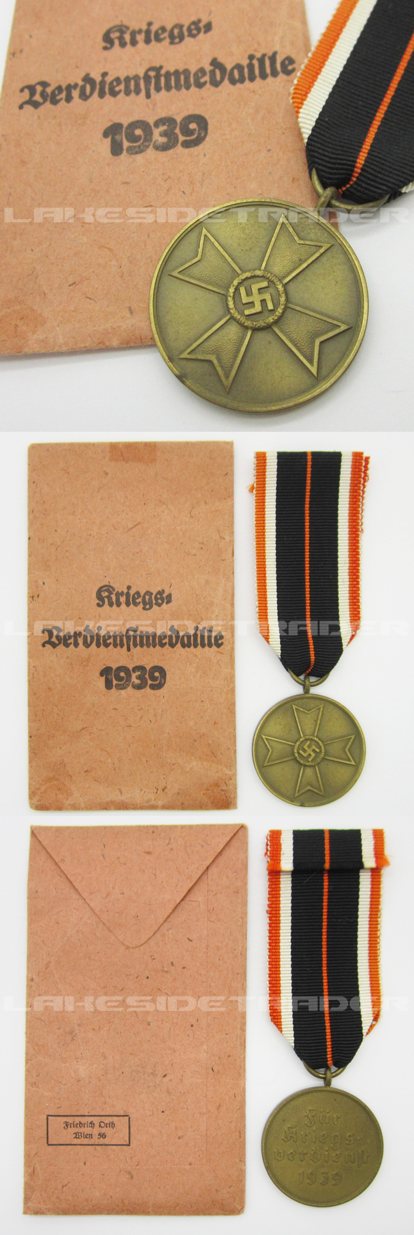 1939 War Merit Medal w Packet
