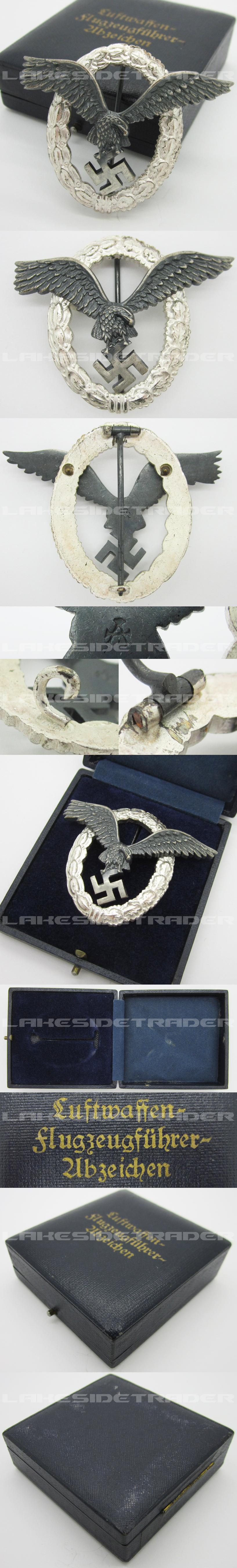 Cased Luftwaffe Pilot Badge by Assmann