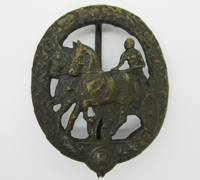 Bronze Horse Driver Badge by Chr. Lauer