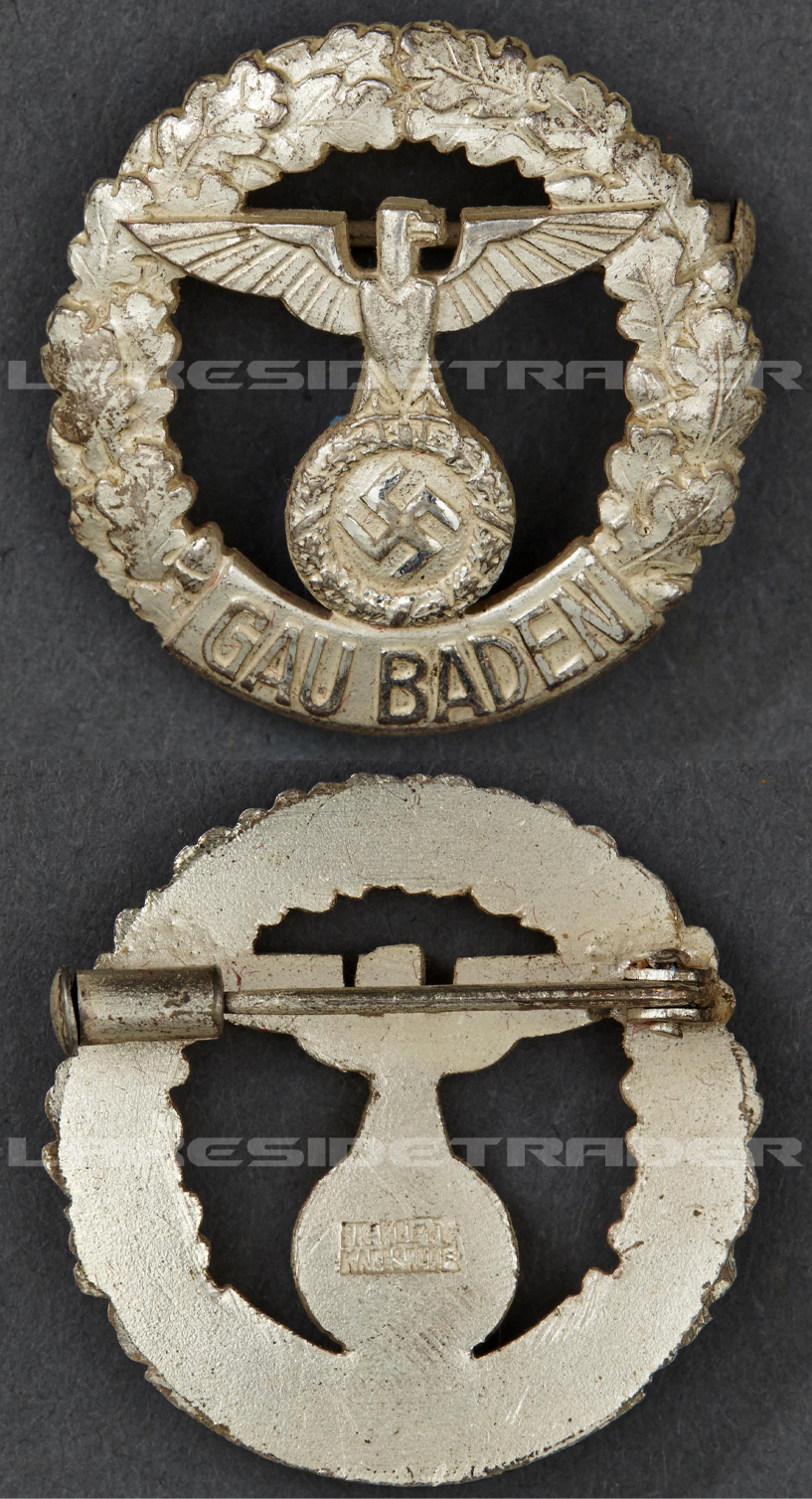 Rare GAU Honor Badge Baden Small Version