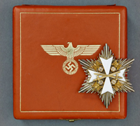 A Cased 1939 Order of the German Eagle Breast Star with Swords by Godet