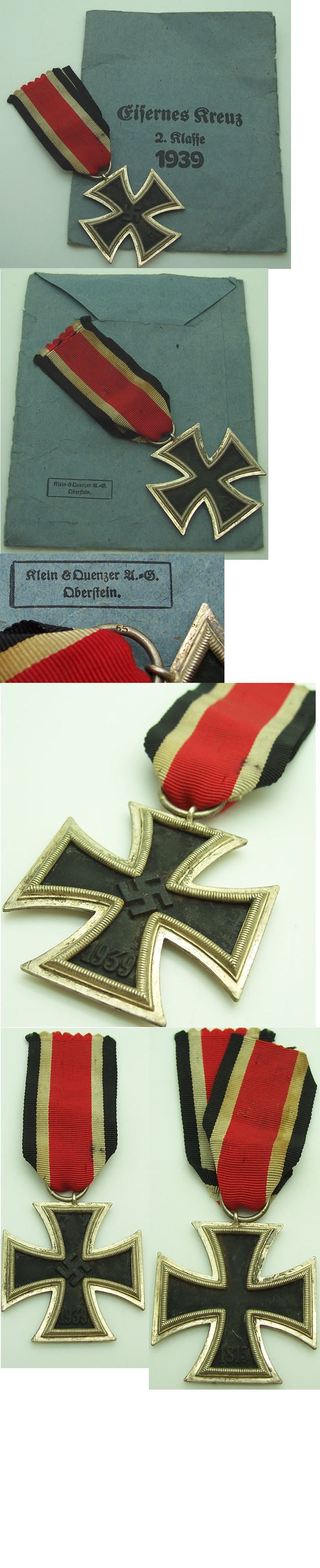 2nd Class Iron Cross by 65 with Packet