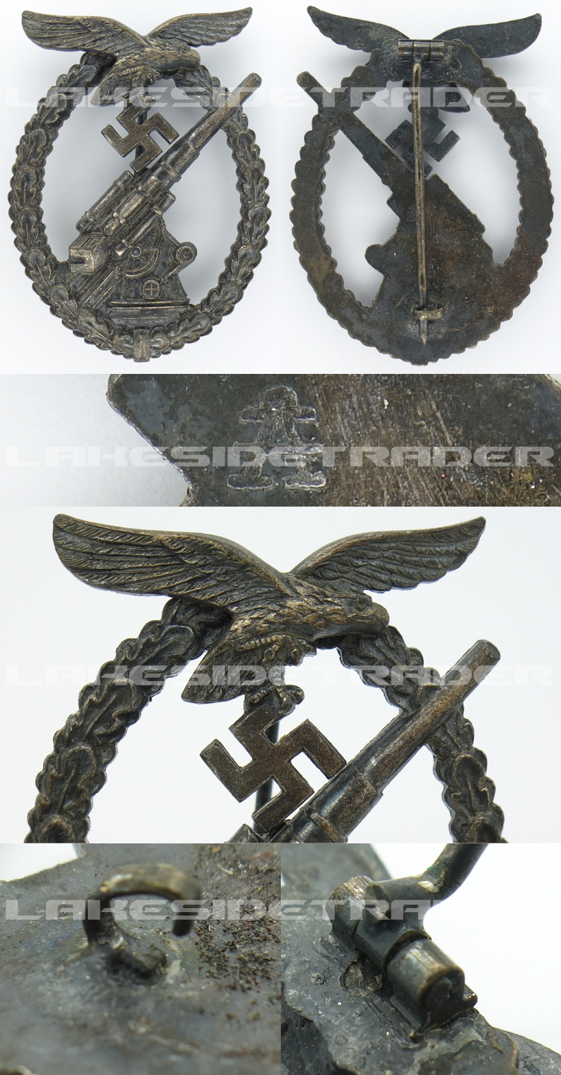 Luftwaffe Flak Badge by F. W. Assmann