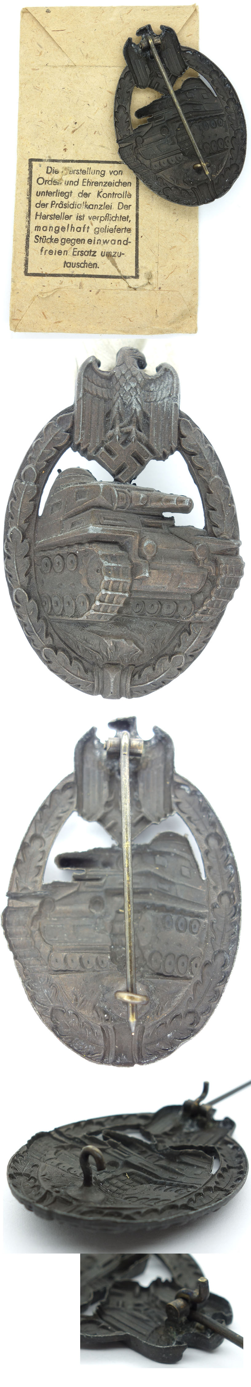 Bronze Panzer Assault Badge with LDO Packet