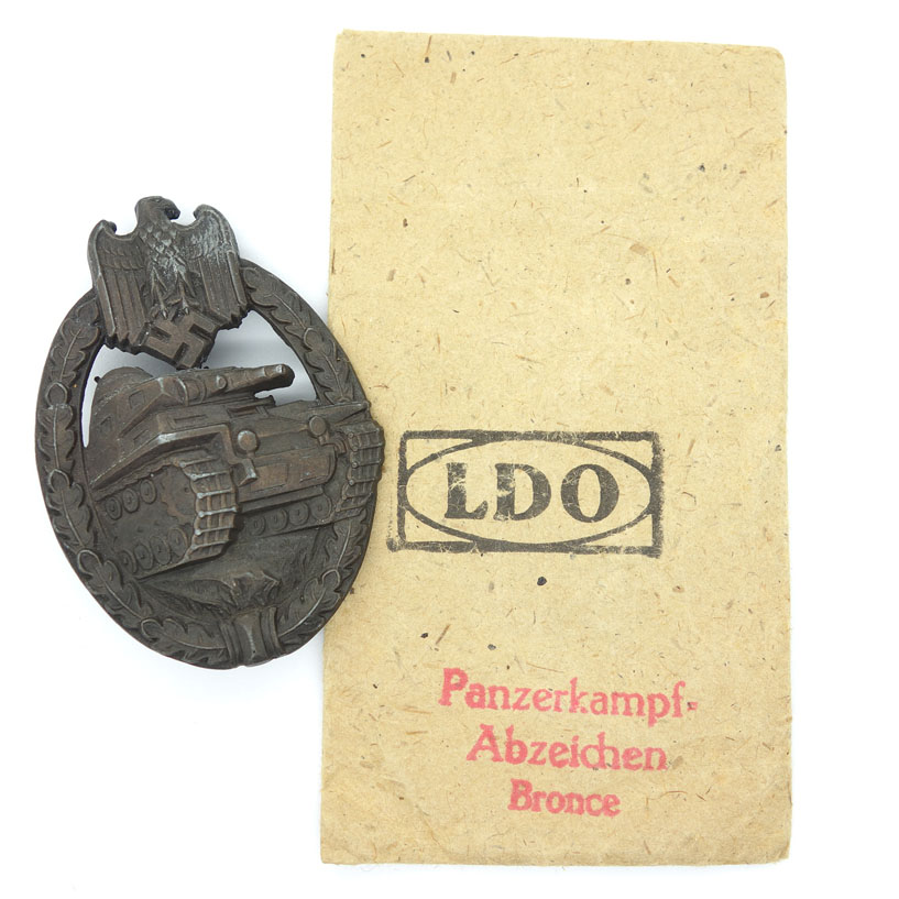 Bronze Panzer Assault Badge with LDO Packet