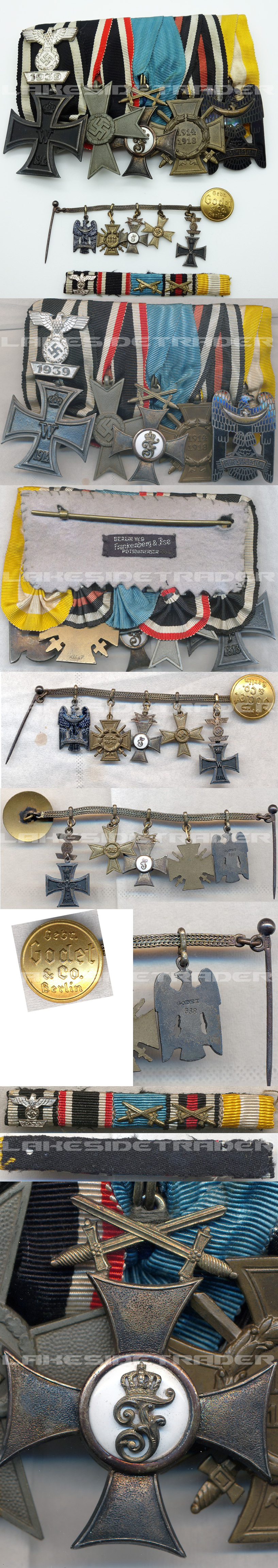 Five Place Medal Bar with Ribbon bar and Godet Miniatures