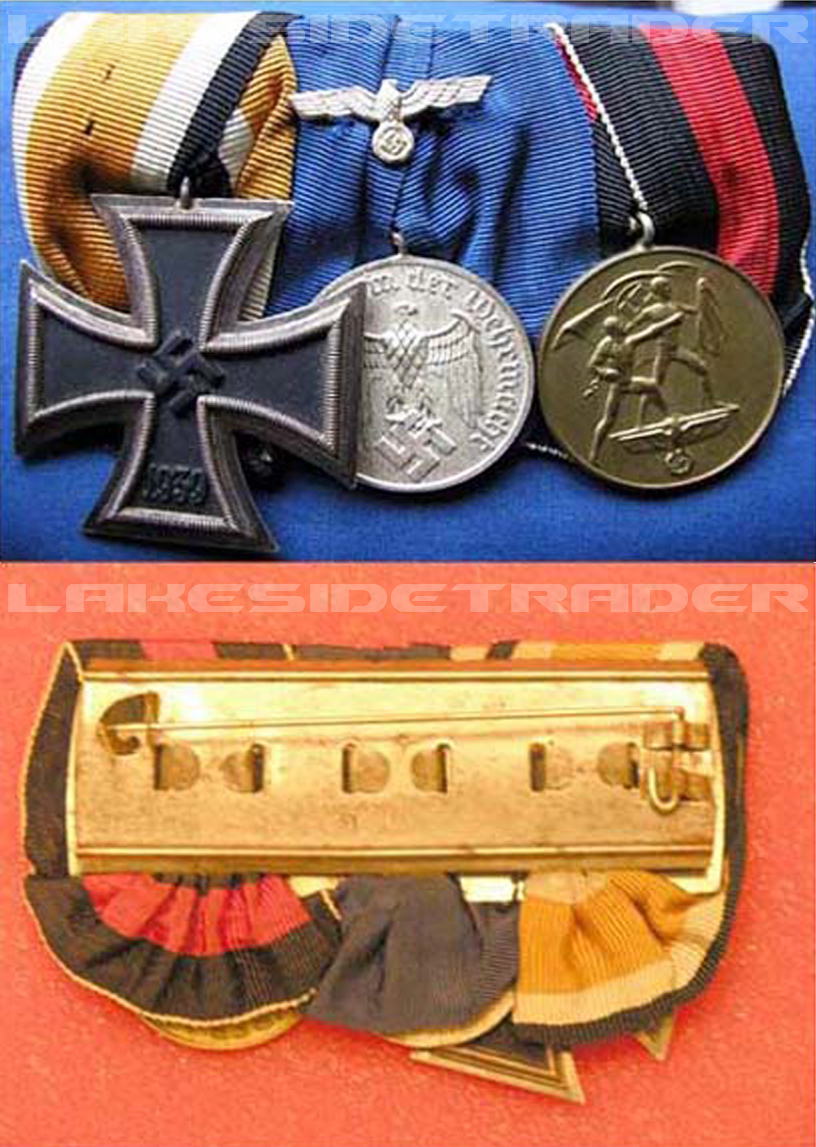 Three Place WWII Medal Bar