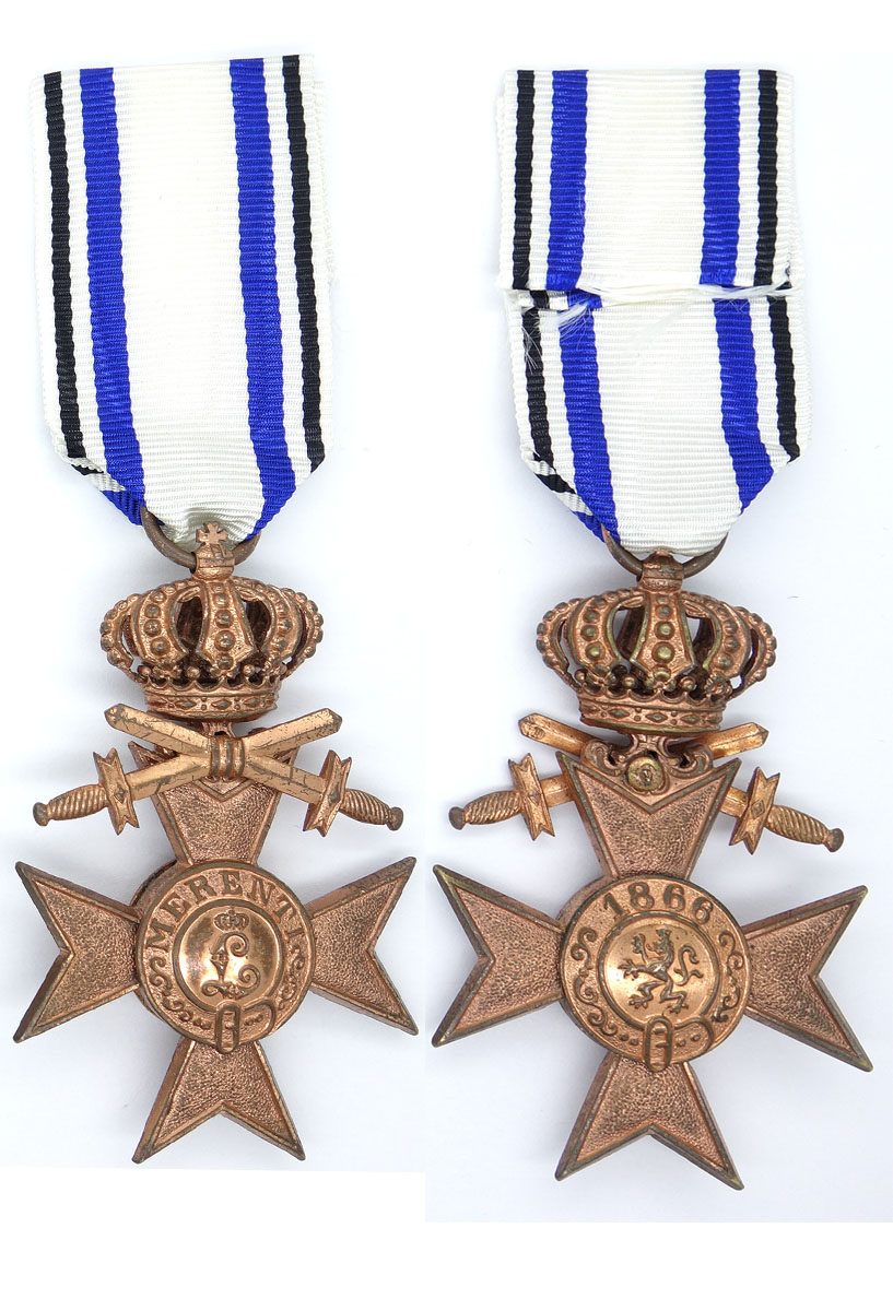  Bavarian 3rd Class Military Merit Cross w Swords and Crown