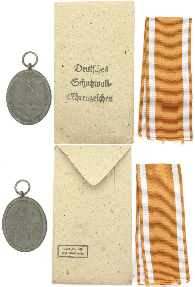 West Wall Medal with Packet by Carl Poellath