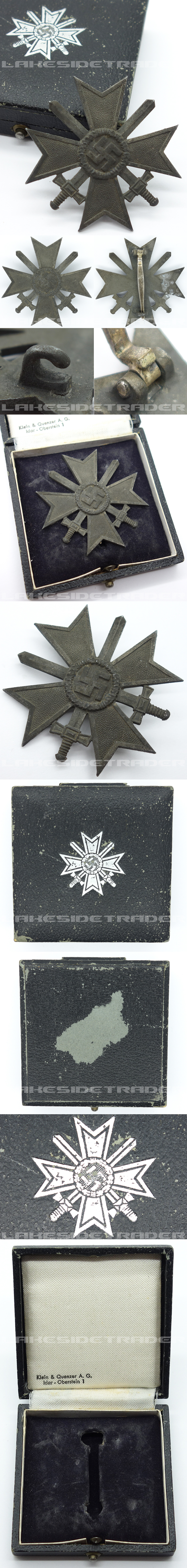 Cased 1st Class War Merit Cross with Swords by K&Q