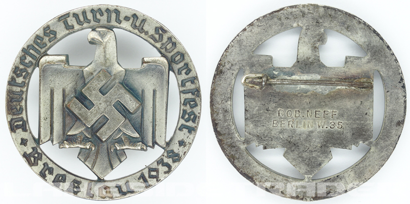 DRL Breslau Sportfest Badge 1938 by Rob Neff
