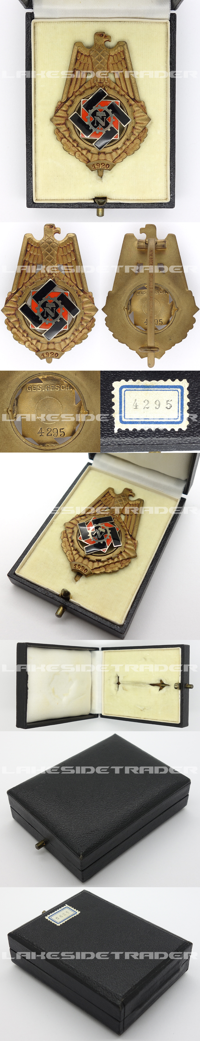 Matching Cased TENO Honor Award 1920