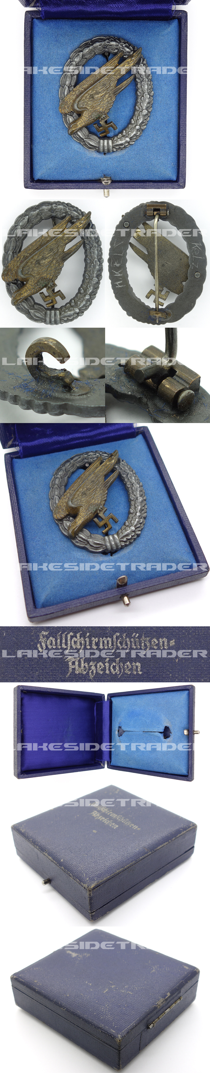 Personalized - Cased Luftwaffe Paratrooper Badge by FLL