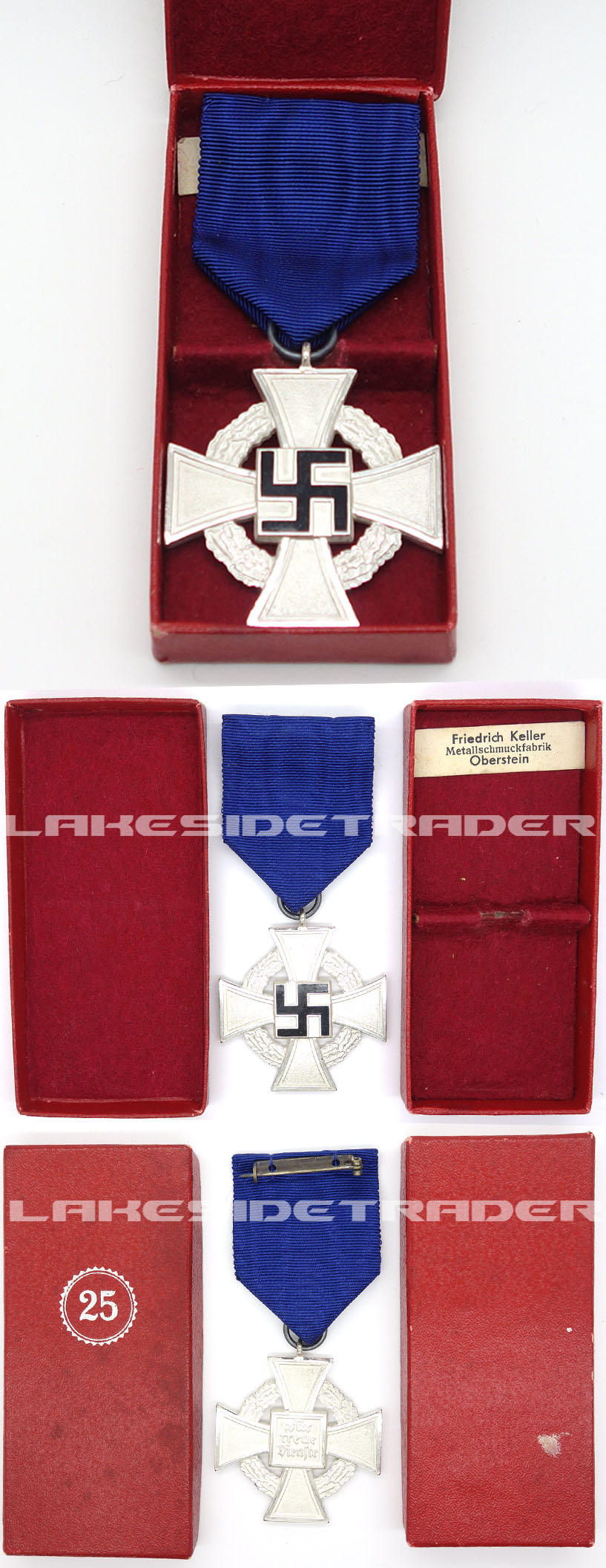 Cased 25 Year Faithful Service Cross