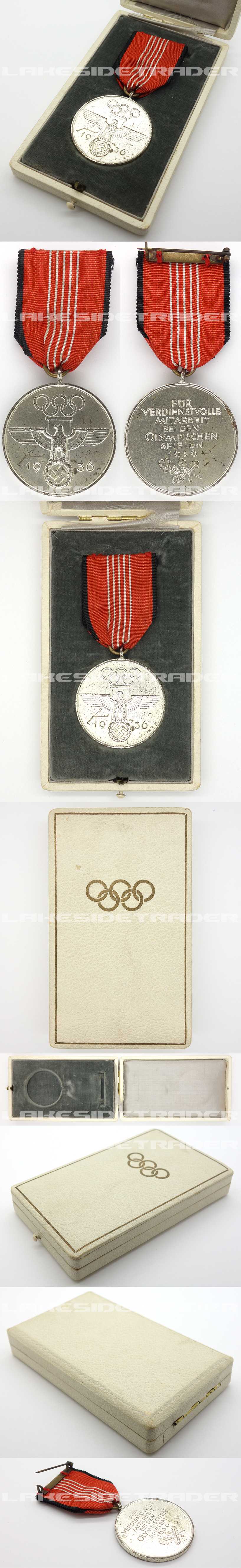 Cased Olympic Memorial Medal 1936