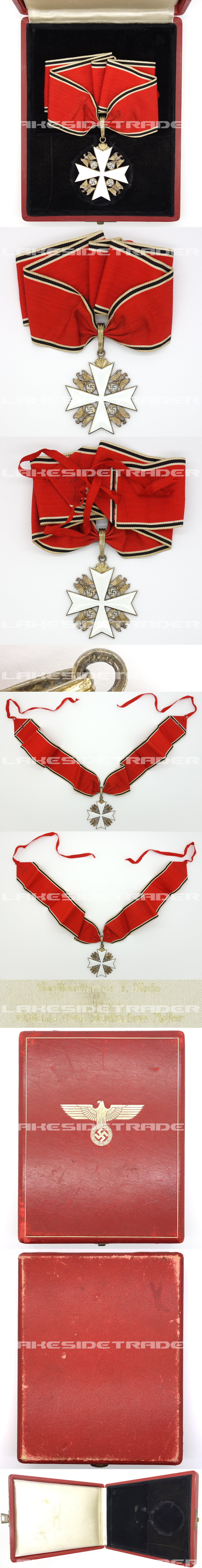 Cased 1st Class Eagle Order Neck Cross by Godet