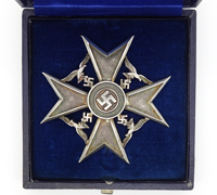 Cased Silver Spanish Cross by P. Meybauer 900