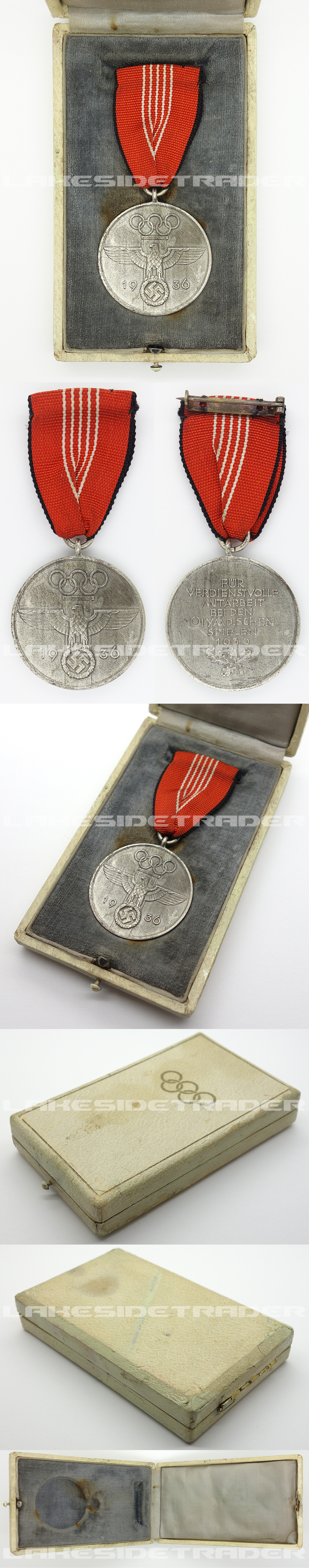 Cased Olympic Memorial Medal 1936