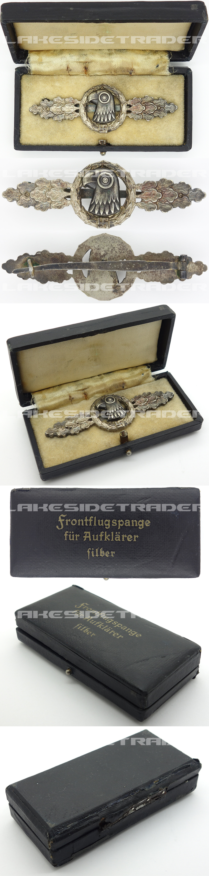 Cased Luftwaffe Reconnaissance Clasp in Silver