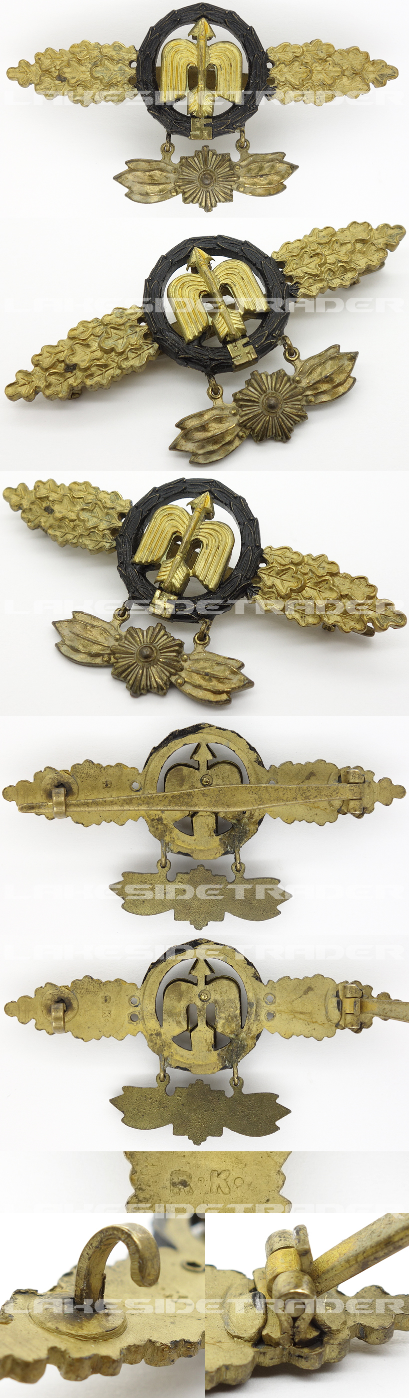 Short Range Night Fighter Clasp in Gold with Pennant by RK