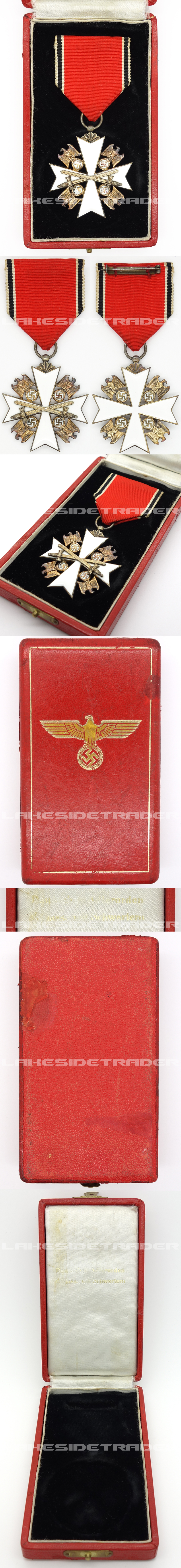 Cased German Eagle Order 5th Class with Swords 1939 by Godet