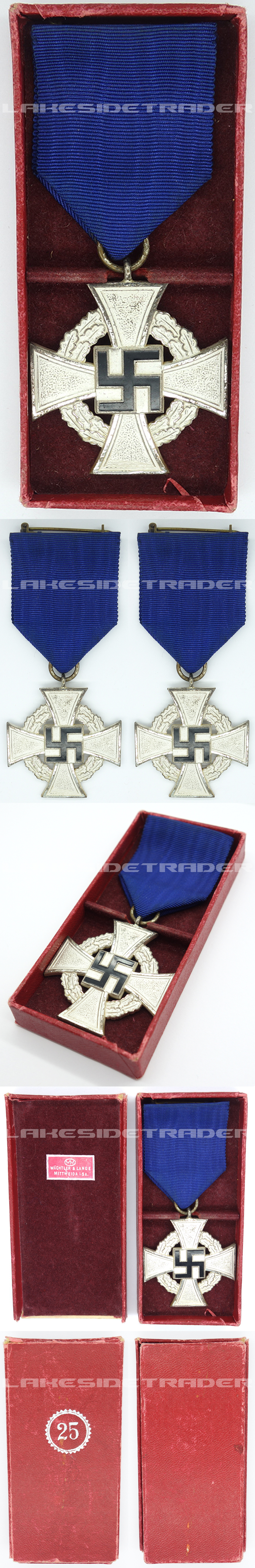 Cased 25 Year Faithful Service Cross