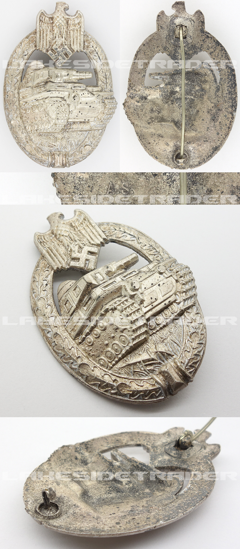 Silver Panzer Assault Badge by A.S.
