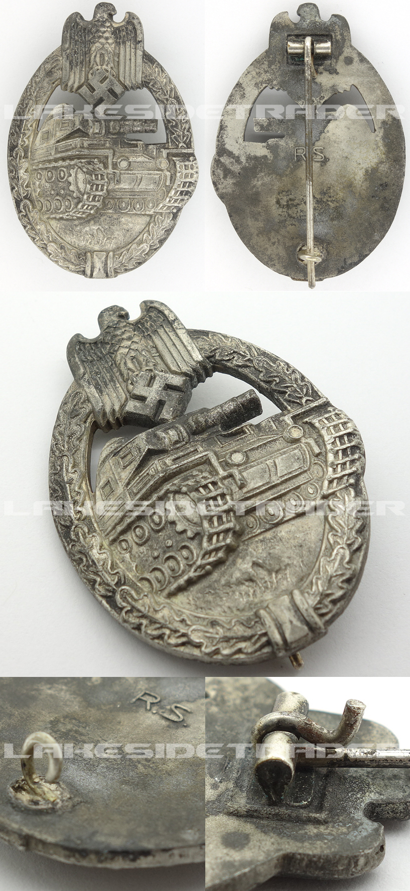 Silver Panzer Assault Badge by R.S.