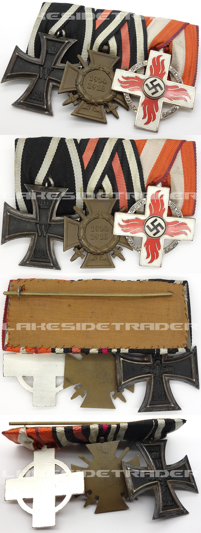 Three Piece Imperial/Fireman Medal Bar