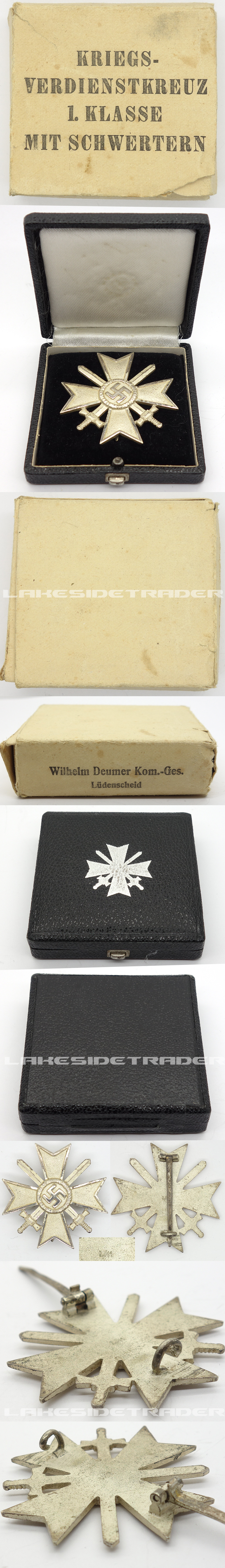 Minty Matching Boxed & Cased 1st Class War Merit Cross by Deumer