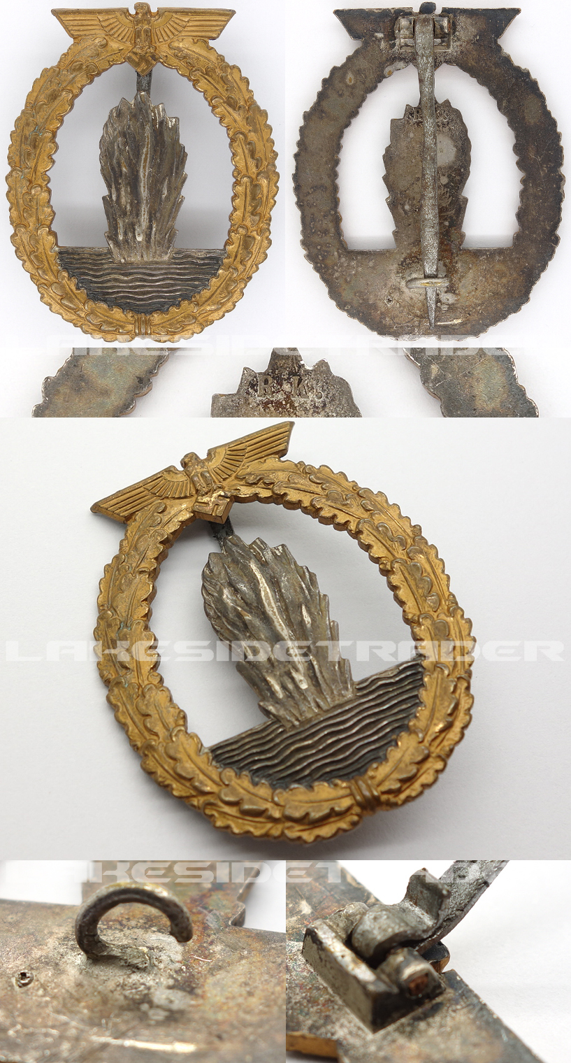 Navy Minesweeper War Badge by R.K.