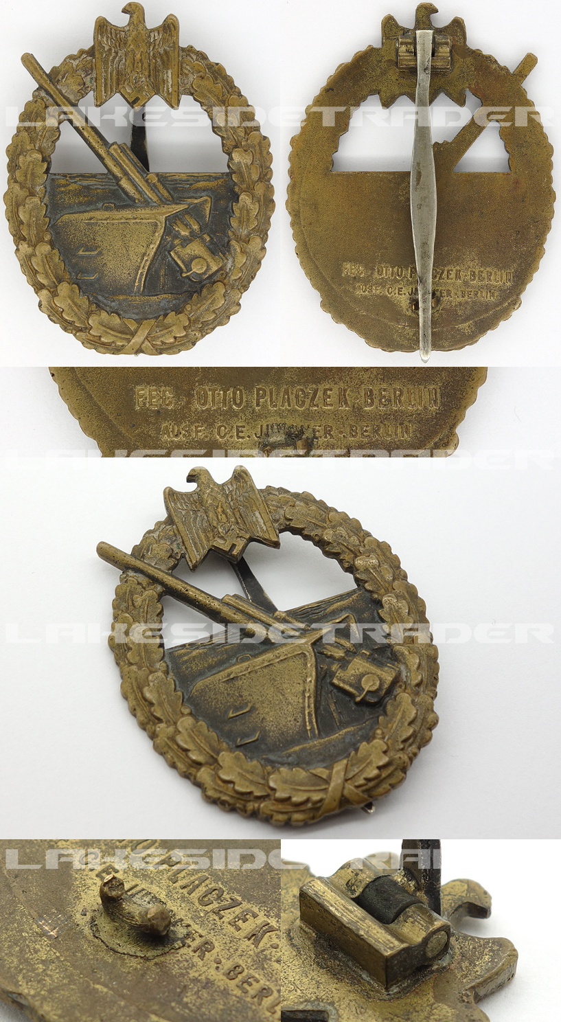 Navy Coastal Artillery Badge by C. E. Juncker