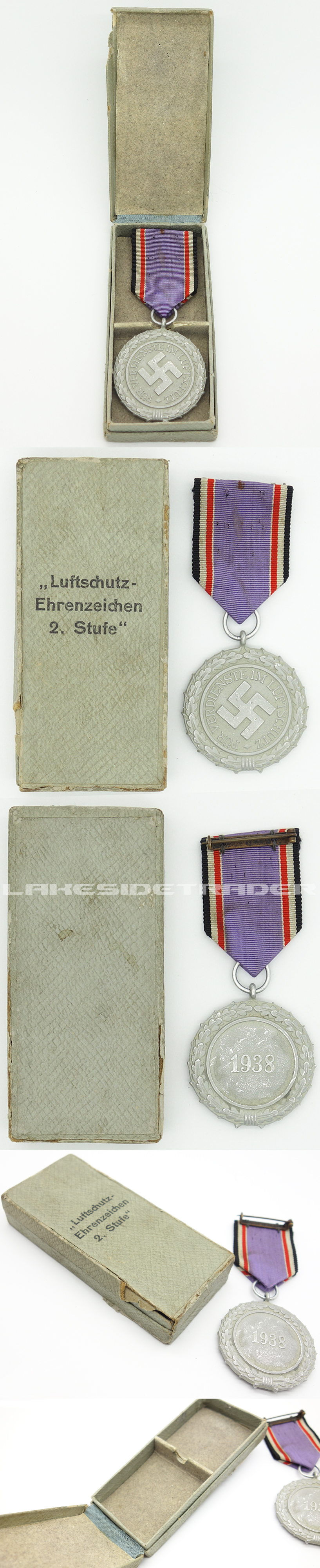 Cased 2nd Class Luftschutz Medal