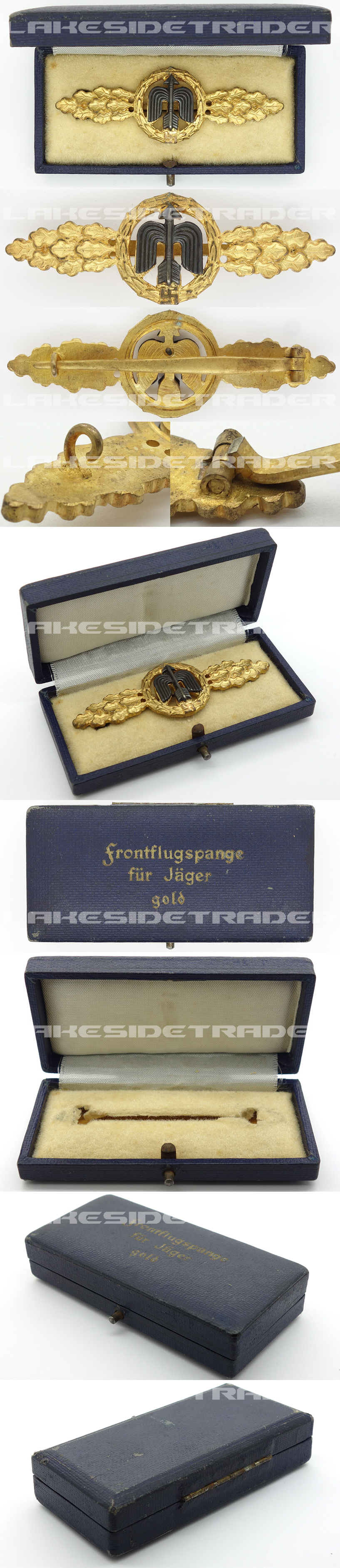 Cased Luftwaffe Short Range Day Fighter Clasp in Gold