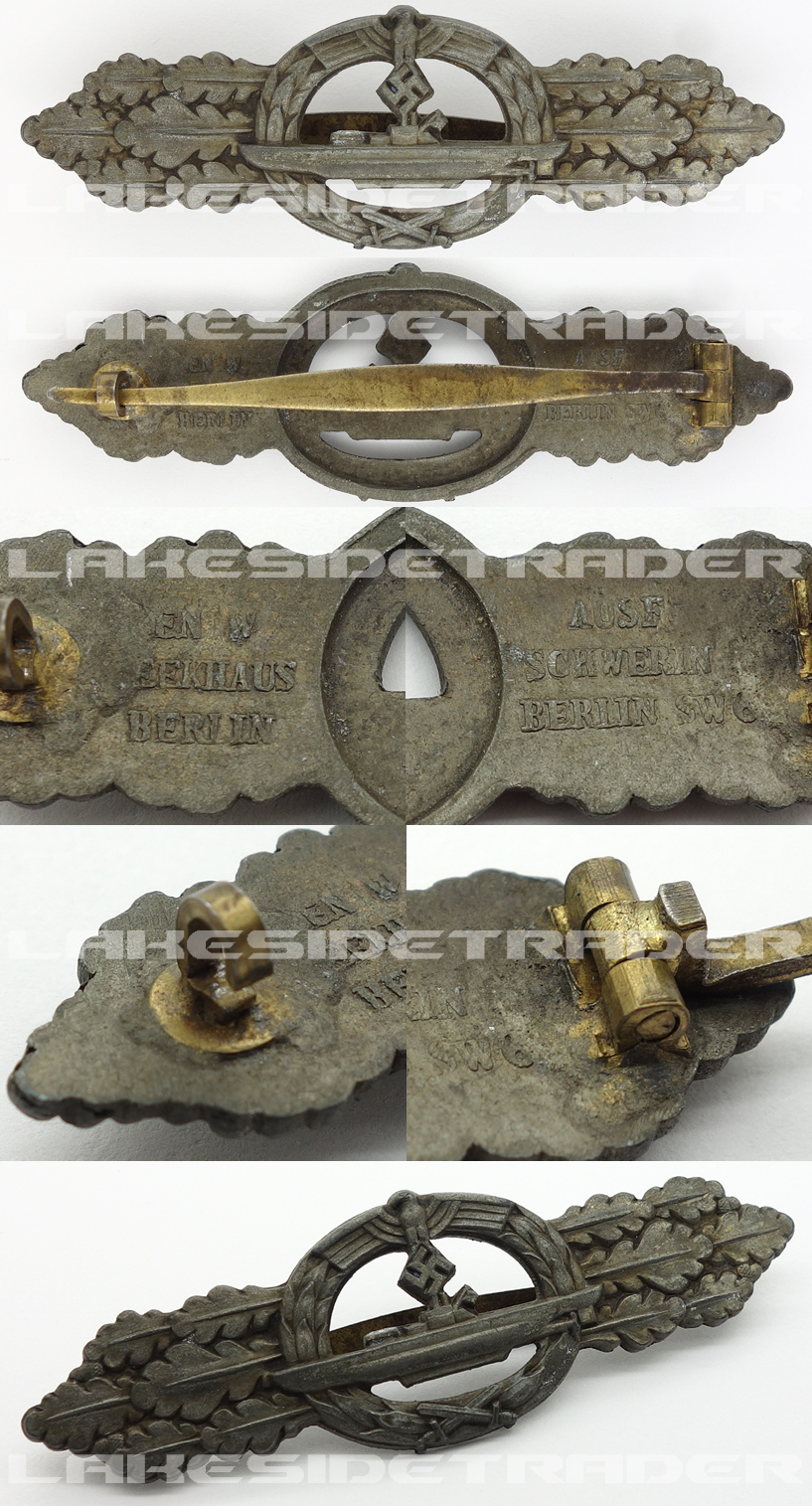 Navy U-Boat Clasp by Schwerin in Bronze