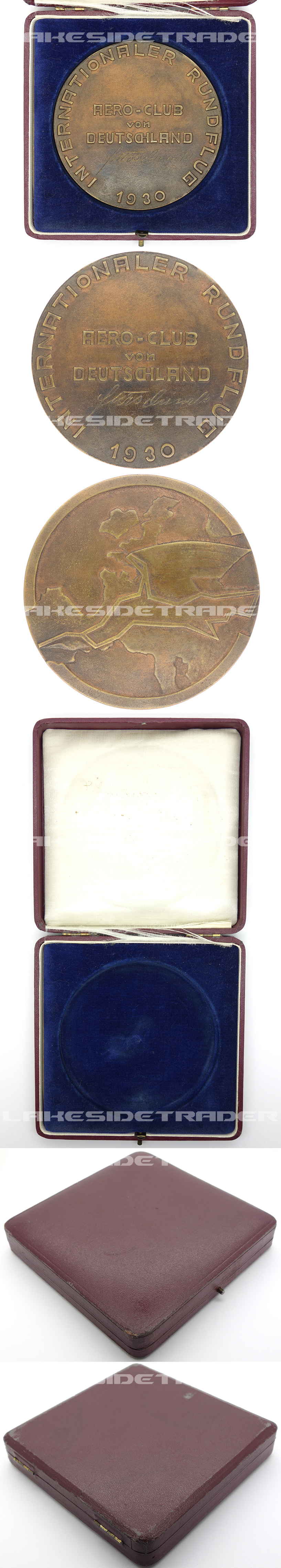 German Cased Aero-Club Medallion 1930