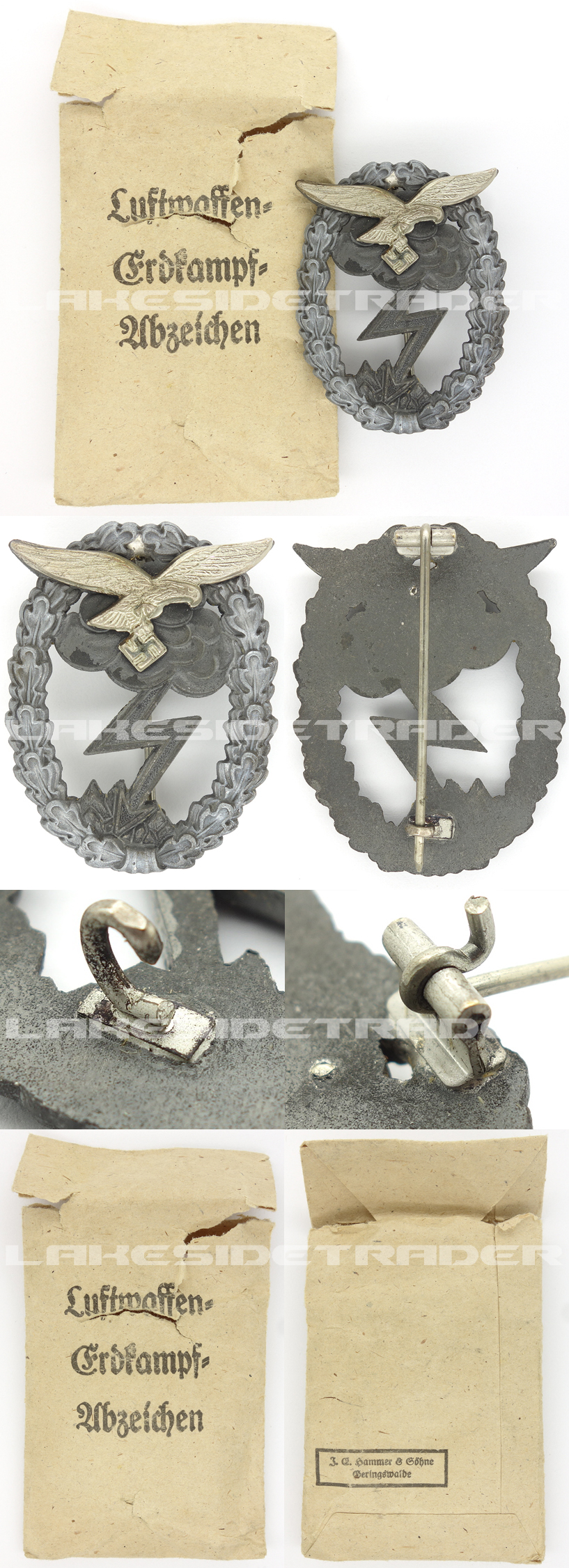 Luftwaffe Ground Assault Badge in Issue Packet by Hammer & Söhne