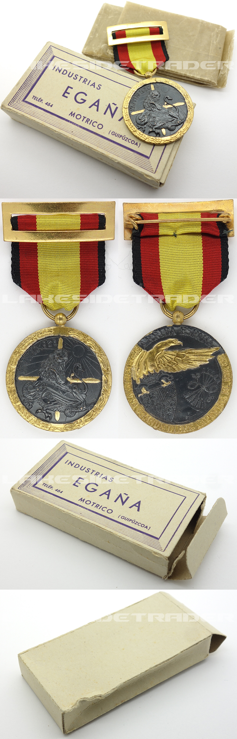 Cased Spanish Civil War Campaign Medal 1936-39 by I. Egaña