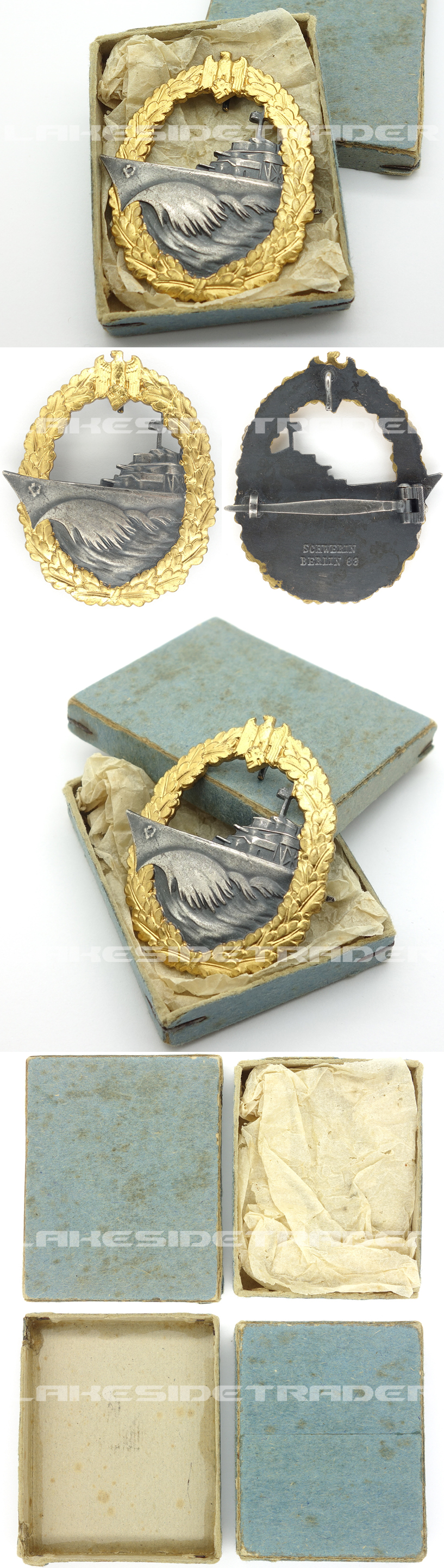 Rare & Minty – Cased Destroyer Badge by Schwerin